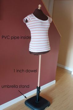 Diy Dress Form Stand, Diy Mannequin Stand, Dress Form Stand, Diy Dress Form, Mannequin Ideas, Mannequin Diy, Washi Dress, Cloth Projects, Sewing Garments