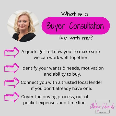 Did you know I don't work with every buyer that calls me? Every potential client has a virtual or in-person buyer consultation with me before being signed. Curious what that looks like? #abbysellsraleigh #realestateagentsofig #realtorsofinstagram #realestatelife #realtorstyle #homebuyers #raleigharearealtor #raleighrealtor #wakeforestrealtor #louisburgrealtor Do You Know Me, Real Estate Business, Real Estate Agent, Home Buying, Did You Know, Real Estate