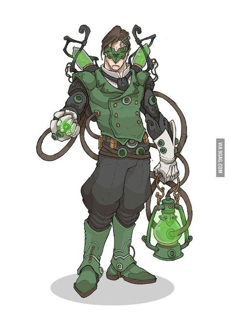 The jointing of steampunk world and superhero world.I give you Steampunk GreenLantern Steampunk World, Steampunk Character, Armor Ideas, Avengers Fan Art, South Lebanon, Steampunk Halloween, Lantern Corps, Fantasy Heroes, Batman Artwork