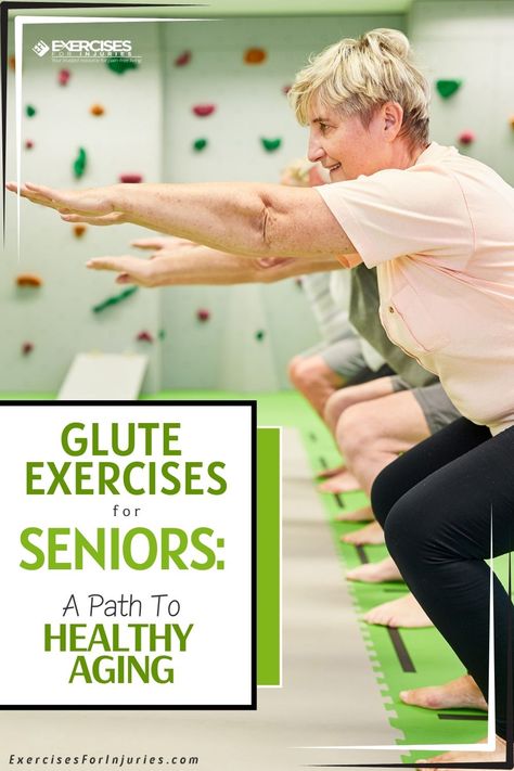 Unlock vitality at any age! Embrace a journey to healthy aging with targeted glute exercises tailored for seniors. 🌟 #SeniorFitness #HealthyAging #ActiveLifestyle Hip Strengthening Exercises For Seniors, Groin Strain, Glute Strengthening, Hip Strengthening Exercises, Exercises For Seniors, Over 50 Fitness, Knee Strengthening Exercises, How To Strengthen Knees, Knee Pain Exercises