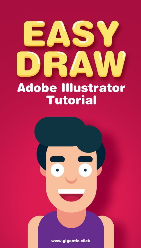 Hey, I will show you how to draw easy a character design in Adobe Illustrator. The Illustrator tutorial is created in flat design style and it's very useful for graphic design and drawing. I will share with you how to draw a portrait and body as well. I used illustrator cs 6 but you can use other versions like: illustrator cc 2017, illustrator cc 2015, illustrator cc, etc ... Enjoy the gigantic easy draw ;) Flat Illustration Characters, Clay Animation, Flat Character, Easy Draw, Draw Easy, 2d Illustration, Flat Design Illustration, Adobe Illustrator Tutorials, Design Illustrations