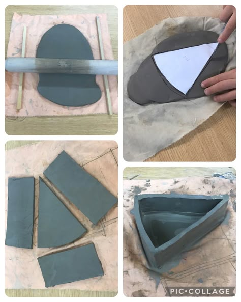 Year 6 designed their own slice of cake and made it in clay. We learnt about a triangular prism and building it in clay. Clay Slice Of Cake, Clay Cake Slice, Ceramic Cake Slice, Slab Clay Ideas, Clay Cake Ideas, Baking Clay Ideas, Slab Clay Projects, Clay Project Ideas, Clay Cake