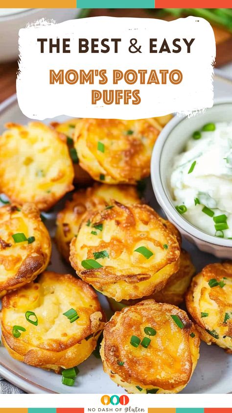 Mom’s Potato Puffs Potato Puffs Recipe, Best Spaghetti Recipe, Potato Puffs, Gluten Free Travel, Gluten Free Potatoes, Gluten Free Sides Dishes, Puff Recipe, With Mashed Potatoes, Creamy Mashed Potatoes