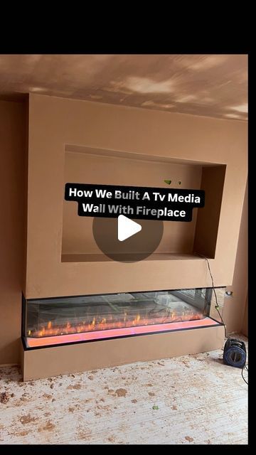 The Home Improvements Channel UK on Instagram: "How We Built A Tv Media Wall With Fireplace   #how #howto #homeimprovement #build #builders #media #mediawall #doityourself #diy #reels   Would you like a full detailed l video on how it was built ?" White Oak Media Wall, How To Build Entertainment Center, Tv Wall Decor Aesthetic, Media Wall Step By Step, Media Wall On Small Wall, Mdf Media Wall, Media Wall Plans, Tiled Media Wall, Diy Built In Tv Wall Unit