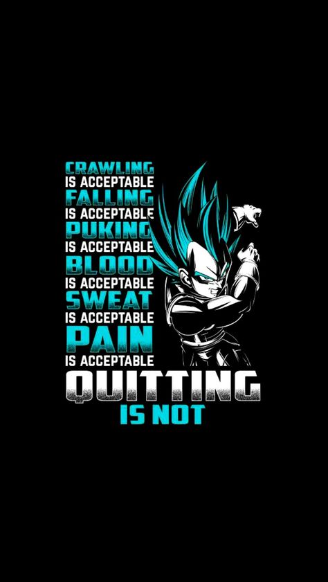 #dbz #dragonballz #dragon ball z #dragonball #goku # saiyan #android #ios #wallpaper #vegeta #super #budokai #legend Dbz Gym Wallpaper, Dragon Ball Z Quotes Inspirational, Dragon Ball Motivation Wallpaper, Dragon Ball Quotes Wallpaper, Vegeta Motivation Quotes, Vegeta Quotes Wallpaper, Vegeta Motivation Wallpaper, Goku Motivation Wallpaper, Dragon Ball Motivation