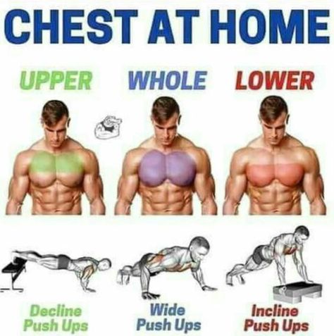 Lichaamsgewicht Training, Chest Workout At Home, Chest Workout For Men, Perut Six Pack, Cardio Running, Chest Workout Routine, Home Workout Men, Workout Program Gym, Latihan Dada