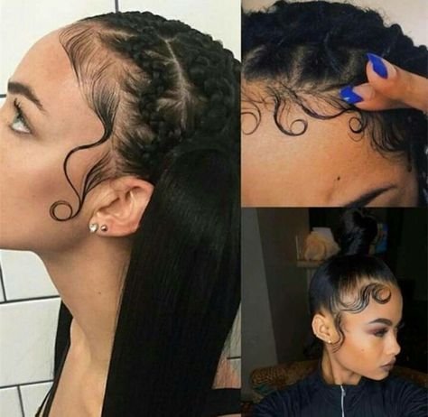 EDGES!! BABY HAIRS! Hair Edges Styles, Edges Styles, Style Baby Hair, Hair Edges, Black Braided Hairstyles, Edge Nails, Edges Hair, Baby Hairs