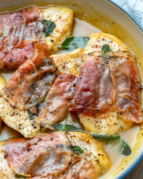 Chicken Saltimbocca for an Amazing Clean Eating Dinner Idea! | Clean Food Crush Saltimbocca Recipe, Chicken Saltimbocca, Clean Food Crush, Food Crush, Clean Eating Dinner, Clean Food, Chicken Dishes Recipes, Dinner Idea, Dinner Dishes