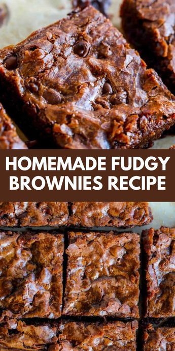 Craving rich, chewy brownies? This Fudgy Brownie Recipe delivers the perfect balance of chocolatey goodness and gooey texture. Whether you're looking for a quick treat or the Best Brownie Recipe for a gathering, this is a must-try. Bake these homemade brownies and enjoy every delicious bite! Homemade Brownies Without Chocolate Chips, Homemade Brownies 9x13 Pan, Brownies Recipe Homemade 8x8, Homemade Fudgy Brownies, Semi Homemade Brownies, Brownies With Chocolate Ganache, Homemade Fudgy Brownies Recipe, Best Brownie Recipe Chewy, Best Fudge Brownie Recipe