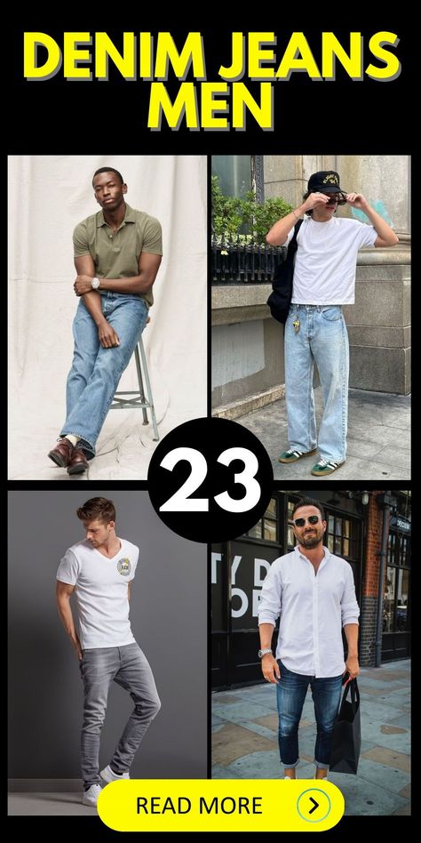 Step into the best of denim fashion with our denim jeans men collection. Featuring a range of styles from classic to patched designs, these jeans are a staple for any wardrobe. Whether paired with a simple white shirt for a clean look or an oversized top for a more laid-back vibe, these jeans deliver both style and comfort. Light Washed Jeans Outfit Men, Light Blue Jeans Outfit Men, Washed Jeans Outfit, Light Wash Jeans Outfit, Loose Jeans Outfit, Wash Jeans Outfit, Light Blue Ripped Jeans, Baggy Jeans Outfit, Jeans Outfit Men