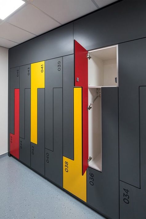 Smart Lockers for Office Staff and Visitors Modern Locker Room Design, Staff Locker Room Design, Office Locker Room, Lockers Design, Locker Room Design, Wall Locker, Staff Lockers, Small Lockers, Locker Furniture