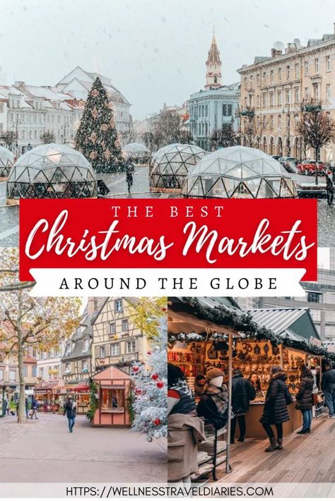 Different holiday markets all over the world French Christmas Market, Markets Outfit, Copenhagen Christmas Market, Winter Trip Packing List, Best European Christmas Markets, Berlin Christmas Market, European Christmas Markets, Strasbourg Christmas, Europe Christmas