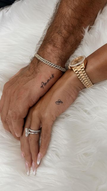 Christina Nguyen 🖊️ Arizona Fineline & Tiny Tattoo Artist on Instagram: "Matching tattoo with your significant other ❤️   #matchingtattoo #matchingtattoos #hisandhers #tattooshop #smalltattoos #arizonatattoo #finelinetattoo #tattooartist #femaletattooartist his and hers tattoos, matching tattoos, matching tattoo ideas" Classy Matching Tattoos Couple, Newly Wed Tattoo Ideas, Tiny Couples Tattoos, Wife Tattoo For Husband, Matching Finger Tattoos Couples, Matching Tattoos With Husband, Matching Tattoos Husband And Wife, Significant Other Tattoos, Small Matching Tattoos Couples