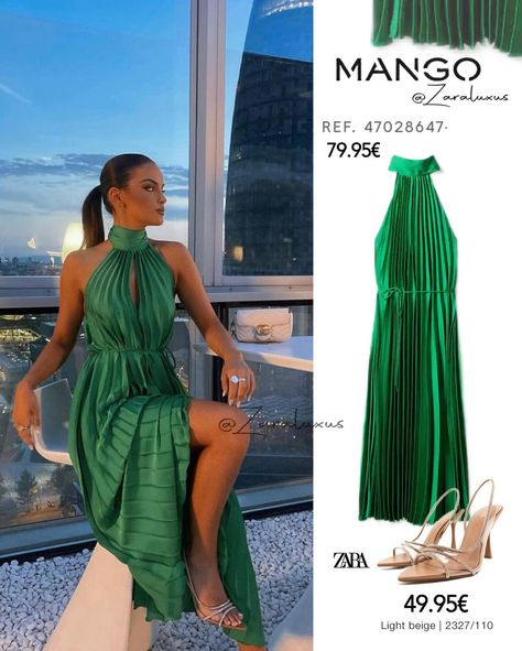 Zaraluxus on Instagram: “💚Mango@ Dress💶79.95€ Shoes 💶49.95€ 📸@bbdenise_ . Follow @zaraluxus for more. . . . #zara #mango #zarainspirations #zarawoman…” Mango Dress, Light Beige, Zara Women, Mango, Casual Outfits, Zara, On Instagram, Instagram