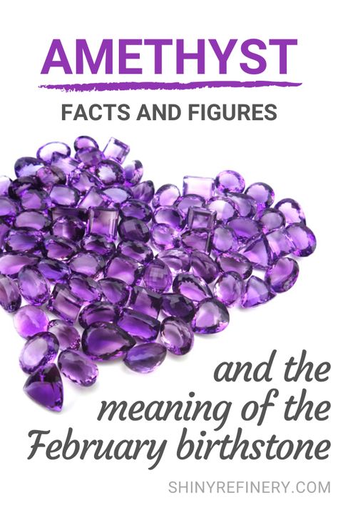 February Birthstone Meaning And Fun Facts About Amethyst Gemstones #gem #gemstone #februarybirthstone #birthstone #amethyst #amethysts #amethystjewelry February Birth Stones, February Magick, Birthstones Meanings, Amethyst Meaning, Month Gemstones, Amethyst Birthstone, February Birthday, Fancy Wedding, Greek Words