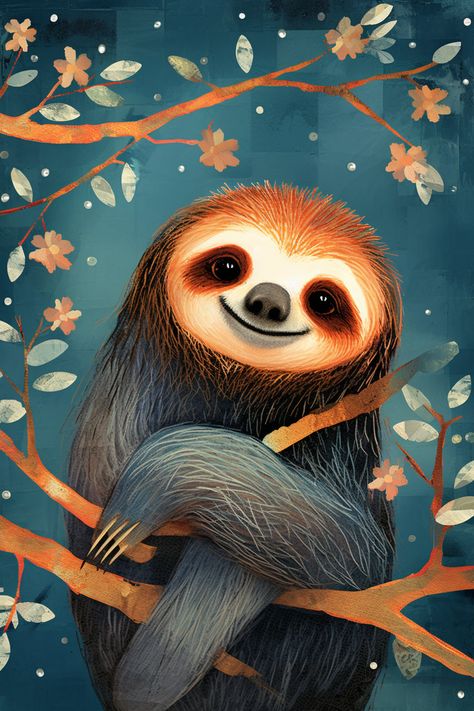 Sloth Illustration Set Of FOUR Teal And Gold Instant Printable Digital Download Affordable Wall Decor For Children, Nursery Artwork Prints PRINTING . You can print at home on your own printer. . You can upload your files online to a printing service such as Snapfish or Photobox.  Many such services exist. . You can print at a local store, simply download the print size you want to a USB [external drive] and take it to the  store. . Use matte or satin heavier weight paper for better quality. . You may see colours differently depending on the characteristics of the monitor you are using.  . Output quality differs depending on the printer you use.  . Since Art Print designs are placed on paper sizes in different proportions, there will be slight variations in design layout and dimensions.  . Sloth Illustration, Affordable Wall Decor, Sloth Art, Nursery Artwork, Affordable Artwork, Halloween Artwork, Scandinavian Folk Art, 3d Drawings, Poster Artwork