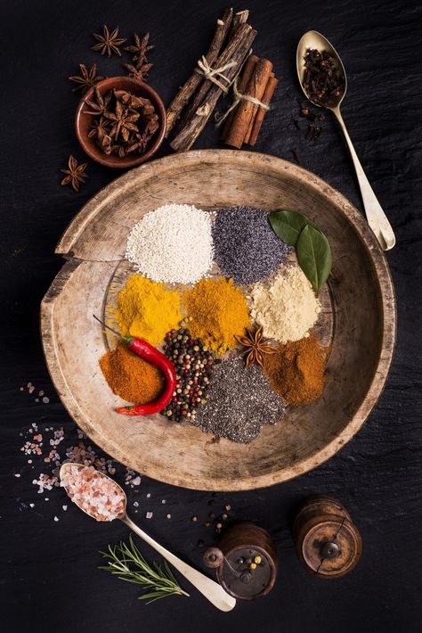 It is always handy to be able to mix up any flavour profile from your own cupboard of spices. This is Moroccan, or North African flavour! Masala Dabba, Product Photography Ideas, Whole Spices, Black Beans And Rice, Moroccan Spices, Easy Cauliflower, Veggie Stock, Kitchen Herbs, Spice Box