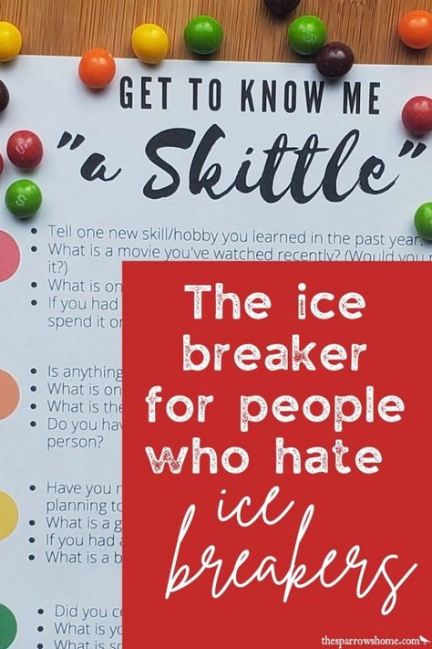 Professional Ice Breakers, Parent Ice Breaker Games, Break The Ice Games Getting To Know, Roll The Dice Ice Breaker Questions, Ice Breaker Activities For High School, Women’s Group Ice Breakers, Skittle Ice Breaker Game, Ice Breaker Scavenger Hunt, Ice Breakers For Bible Study For Women