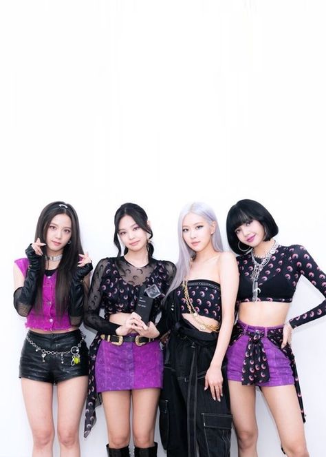 Blackpink In Purple Outfit, Black Pink Stage Outfits Group, Lisa Purple Outfit, Blackpink In Black Outfit, Black Pink Outfit Stage, Rose Blackpink Purple Outfit, Kpop Outfits 6 Members, Blackpink Outfits Stage, Kpop Outfits Blackpink