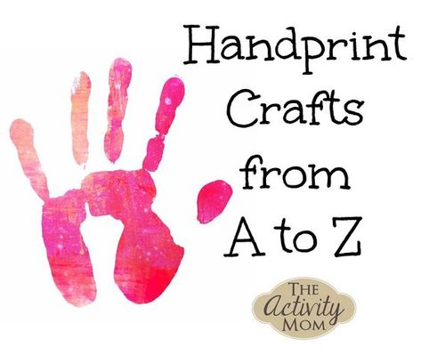 I just adore little handprints and they make the best keepsakes and gifts! They are so cute and such a memory to cherish, which is why I put together this collection of Handprint Crafts organized from A to Z. I Is For Handprint Craft, Letter Q Handprint Craft, I Handprint Craft, Handprint Alphabet, Alphabet Painting, Letter I Crafts, Handprint Ideas, Abc Crafts, Footprint Crafts