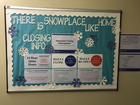 Ra Bulletin Boards December, Christmas Bulletin Board Ideas Ra, Winter Closing Bulletin Board Ra, Closing Ra Bulletin Board, December Ra Bulletin Board, Christmas Ra Bulletin Board, Winter Ra Bulletin Boards, Winter Door Decs Ra, Winter Ra Boards