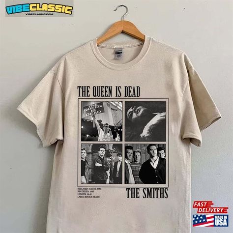 The Queen Is Dead Retro Shirt Smiths T-Shirt Rock Band Tshirt Unisex Check more at https://vibeclassic.com/product/the-queen-is-dead-retro-shirt-smiths-t-shirt-rock-band-tshirt-unisex/ The Smiths Tshirt, The Queen Is Dead, The Smiths, Retro Shirts, Tshirt Design, Rock Band, Will Smith, The Queen, Rock Bands