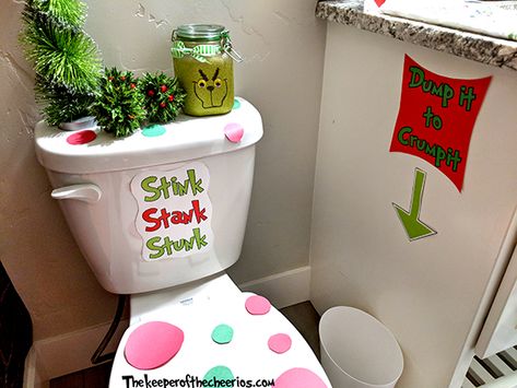 Grinch Bathroom Ideas, Grinch bathroom, how the grinch stole christmas, Christmas bathroom, Christmas decor, Grinch decor, Grinch #christmas, #grinch #thegrinch #christmasdecor Grinch Bathroom Decorations, Grinchmas Home Decor, Grinch Bathroom Ideas, Grinch Bathroom Decor, Grinch Home Decor, Christmas Bathroom Ideas, Grinch Bathroom, Grinch Christmas Tree Ideas Themed, Diy Grinch Decorations