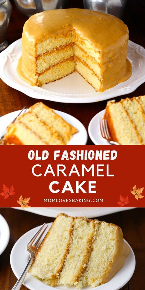 Homemade Yellow Cake, Southern Caramel Cake, Caramel Cake Recipe, Cake Rolls, Caramel Cake, Dessert Cake, Family Recipe, Savoury Cake, Homemade Cakes