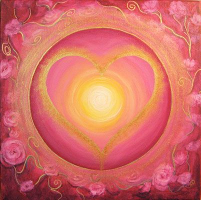 Creativity mandala Art Sacre, My Funny Valentine, Ethereal Art, Pink And Yellow, Heart Art, Spiritual Art, New Wall, Heart Chakra, Love And Light