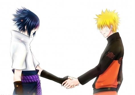 There in the middle of a super awesome secrete hand shake. Or at least I would like to imagine they are. Togainu No Chi, Hand Shake, Naruto Amv, Anime Hands, For The Last Time, You Are My Friend, Out Of The Dark, Naruto Sasuke, Hands Together