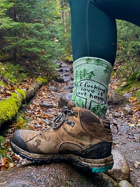 Devney Perry Aesthetic, Devney Perry, Granola Aesthetic, Granola Girl Aesthetic, Crunchy Granola, 31st Birthday, Camping Aesthetic, Hiking Aesthetic, Hiking Socks