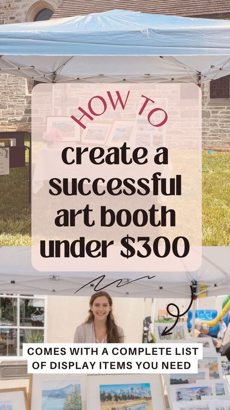 Unsure how to set up an art booth?

 In this article I'll walk you through everything you need to know when considering to sell art at festivals. From five lessons I learned through selling art- to a list of everything you need for a booth, you will be set up to make a profit. Artist Booth Set Up, Fine Art Booth Display, Fall Festival Vendor Booth Ideas, Displaying Art At Craft Fair, Art Show Set Up, Art Vendor Display, Art Booth Setup, 10x10 Vendor Booth Layout, Art Vendor Booth Ideas