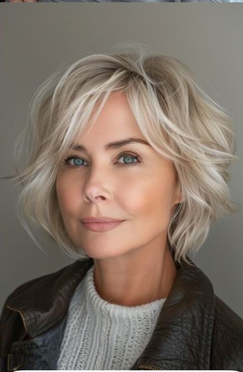 Bob Blond, Stylish Short Haircuts, Choppy Bob Hairstyles, Chin Length Hair, Vlasové Trendy, Short Hair Trends, Messy Short Hair, Wavy Hairstyles, Hairdos For Short Hair