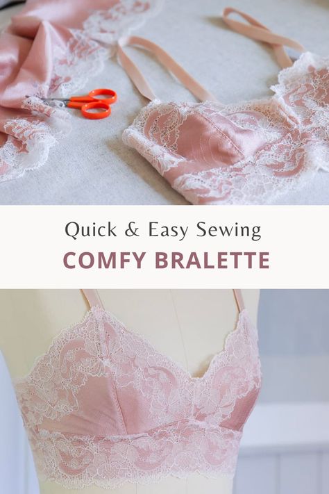 In this post, I’ll share my honest review of Simplicity 8228 bralette pattern by Madalynne, with you my experience of sewing the soft cup bra, as well as my general impression of this pattern and hacks I’ve made. Bra Making Pattern Free, Beautiful Sewing Projects, Balconette Bra Sewing Pattern Free, Comfy Sewing Patterns, Bustier Bra Pattern, Bra Cup Sewing Pattern, Sewing Pattern Lingerie, Sewing Underware Tutorials, Sewing Patterns Trendy