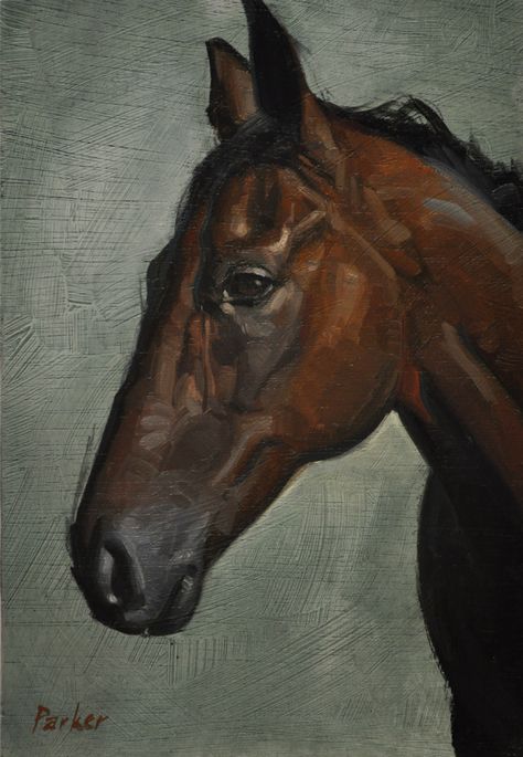 "Ol' Hoss" oil on panel, 8" x 10" Horse Painting Aesthetic, Oil Pastel Animal Art, Western Oil Paintings, Horse Painting Ideas, Horses Painting On Canvas, Acrylic Horse Painting, Oil Painting Animals, Horse Acrylic Painting, Horse Portrait Painting