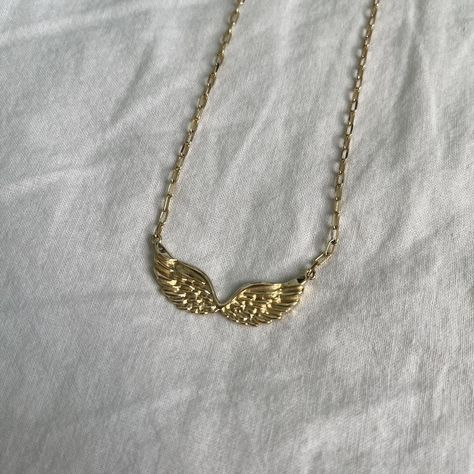 Gold angel wings necklace - thick layer of gold... - Depop Angel Wings Necklace, Wings Necklace, Gold Angel Wings, Angel Wing Necklace, Gold Angel, Wing Necklace, Angel Wings, Gold Plating, Gold Jewelry