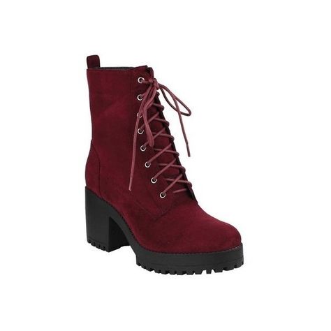 Women's Beston Ruler-3 Combat Boot ($41) ❤ liked on Polyvore featuring shoes, boots, ankle booties, ankle boots, red, military combat boots, high heel booties, lace-up booties, lace-up bootie and lace up block heel booties Red Velvet Boots, Red Combat Boots, High Heel Combat Boots, Red Clothes, Red Ankle Boots, Military Combat Boots, Red Booties, Chunky Heel Booties, Boots Combat