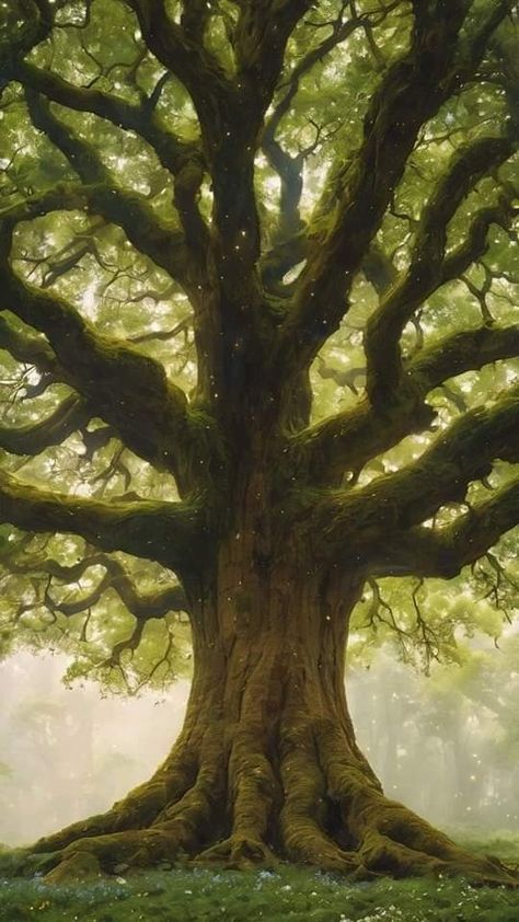 The Giving Tree Aesthetic, Large Tree Drawing, Large Tree Aesthetic, Giant Oak Tree, Ash Tree Aesthetic, Large Tree Painting, Tree Looking Up, Aesthetic Tree Pictures, Old Trees Photography