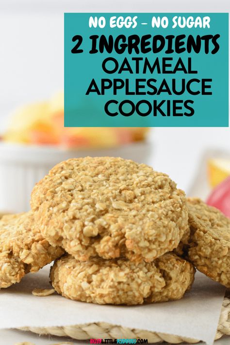 Healthy Cookies No Banana, Applesauce And Oatmeal Cookies, 5 Ingredient Oatmeal Cookies, No Back Oatmeal Cookies, Oats And Applesauce Recipes, Easy Healthy Cookies 4 Ingredients, Healthy Oatmeal Cookies No Banana, Two Ingredient Oatmeal Cookies, Oatmeal Applesauce Cookies Healthy