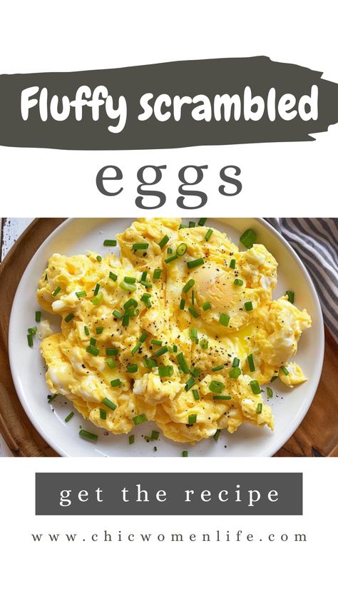 Fluffy Scrambled Eggs Fluffy Cheesy Scrambled Eggs, Best Fluffy Scrambled Eggs, Fluffy Scrambled Eggs The Secret, Fluffy Eggs Scrambled, Scrambled Eggs With Cream, Scrambled Egg Recipes, The Best Scrambled Eggs, Soft Scrambled Eggs, Best Scrambled Eggs