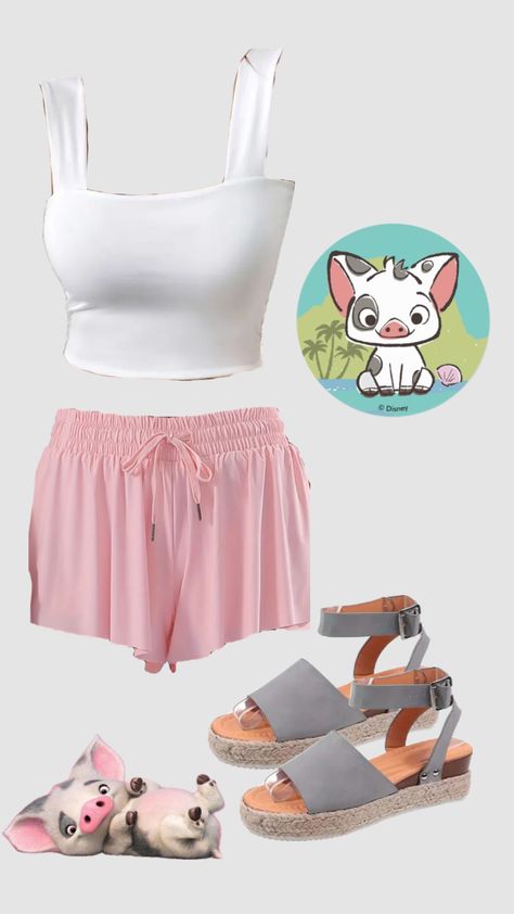 #pua #moana #pig #disneybound #disney #princess #disneyprincess Moana Disneybound, Moana Outfit, Movie Fits, Moana Movie, Disney Outfit Inspo, Disney Trip Outfits, Go To Outfits, Moana 2, Disney Bounds