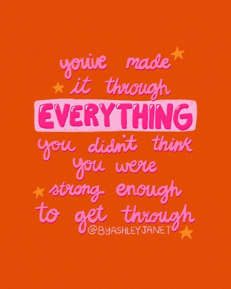 ⚠️REMINDER⚠️ You’ve made it through EVERYTHING you didn’t think you were strong enough to get through. Keep going bestie, you’re stronger than you think! 🥹🫶🏻 I know it’s difficult but you need to start believing in yourself and persevere through all the challenges that life brings your way. You can do it! You’ll be proud of yourself once you get to the other side 🦋 I Can Do Hard Things Quote, Bre Core, Happy Reminders, Quotes Widget, Affirmations Board, I Can Do Hard Things, It Will Be Ok Quotes, Down Quotes, Be Proud Of Yourself