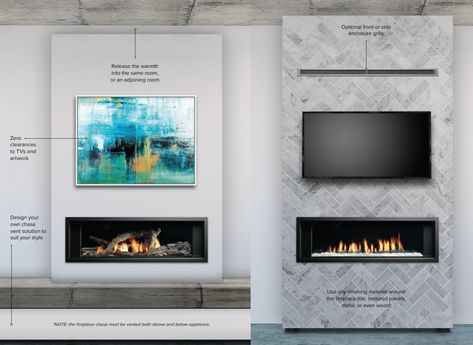 Tv Above Electric Fireplace Ideas, Tv And Electric Fireplace Wall Ideas, Electric Fireplace With Tv Above, Above Fireplace Ideas, Tv Above Fireplace, Electric Fireplace Wall, Feature Wall Bedroom, Linear Fireplace, Fireplace Tv Wall