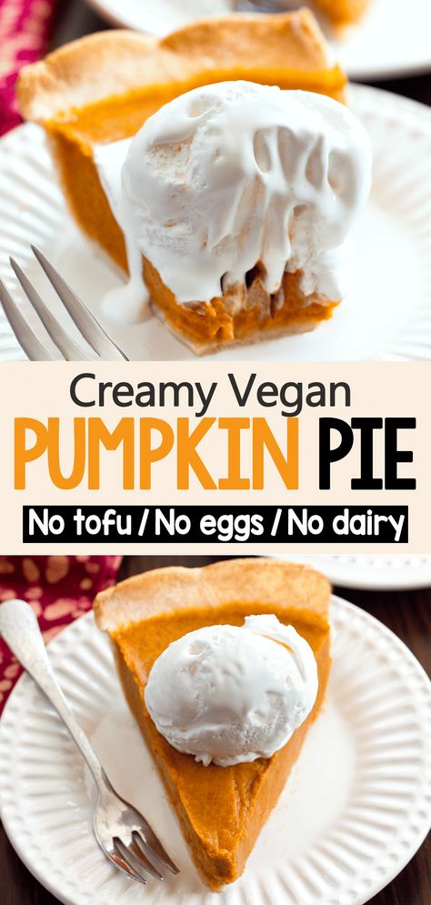 The Best Vegan Pumpkin Pie (No Tofu, No Eggs) Pumpkin Pie Ingredients, Vegan Pumpkin Pie Recipe, Classic Pumpkin Pie Recipe, Healthy Pumpkin Pie, Vegan Pecan Pie, Vegan Pecan, Chocolate Covered Katie, Healthy Pumpkin Pies, Vegan Pumpkin Recipes