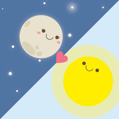 Moon+Sun - Happy drawings :) Sun And Moon Drawing, Sun And Moon Drawings, Kawaii Illustration, Moon And Sun, Moon Drawing, Moon Sun, Kawaii Doodles, Happy Drawing, British Library