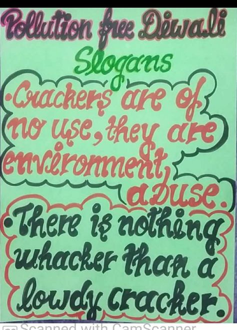 Say No To Crackers Posters, Slogans On Pollution, Diwali Pollution, Diwali Slogans, Pollution Free Diwali, Say No To Crackers, Slogan Writing, Ganpati Songs, Diwali Crackers