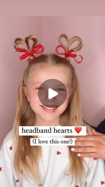 Audrey McClelland on Instagram: "HEADBAND HEARTS ❤️ OK… I love this one! This one is so cute, and so adorable! I’ve done this one on Victoria’s hair for Valentine’s Day before and it always gets such a big reaction!! 🥰 I’m hoping she’ll let me do it next year! 😊 have some fun with this one! . I used hairstyling cream to keep the hair nice and smooth. For this one, I will share what I used in my stories. And I love love love the hair elastics that I’ve been using, they work so well, and do not damage the hair. . #hairstyles #hair #hairstyle #hairtutorial #hairtutorials #halfuphalfdownhairstyle #halfuphalfdown #halfupdo #halfup #hairdo #simplehairstyles #simplehair #simplehairstyle #easyhairstyles #easyhairstyle #easyhairstylesforgirls #cutehairstyles #cutehair #hairvideo #hairideas #hairi Who Hairstyles Dr Seuss, Hearts In Hair, Heart Hairstyle For Kids Easy, Love Heart Hairstyles, Cindy Lou Who Hair, Heart Hairstyle, Valentines Hairstyles, Cindy Lou, Half Updo