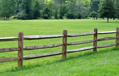 It costs about $3,500 on average to install a split rail fence, but the price depends on length and materials. Explore split rail fence cost factors in this guide. Fence Reference, Rail Fence Ideas, Fences Alternative, Different Types Of Fences, Post And Rail Fence, Metal Fence Posts, Aluminum Fencing, Split Rail Fence, Rustic Backyard