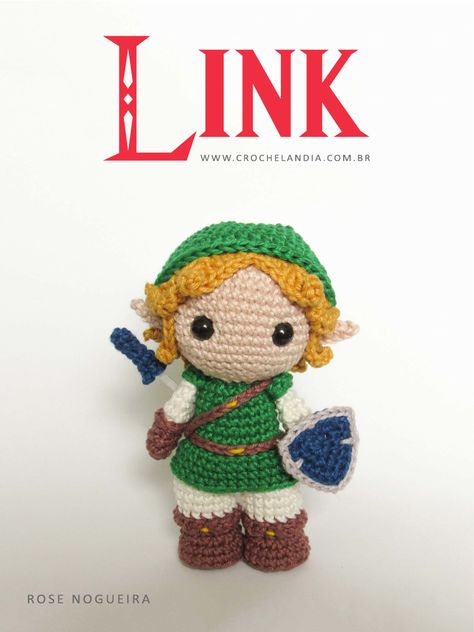 Zelda Pattern, Bunny Crochet, Link Zelda, Toy Art, Crochet Motifs, Crochet Basics, Amigurumi Free Pattern, Half Double Crochet, Crochet Dolls