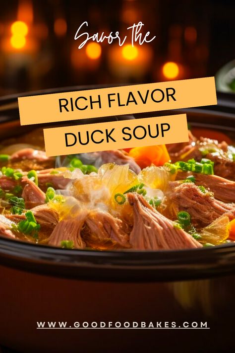 I can tell you that soup from duck carcass is a unique and satisfying culinary experience. The bones of a duck carcass are a perfect base for creating a rich and flavorful broth that is perfect for soup. Duck Carcass Recipe, Duck Soup Recipes Simple, Duck Broth Soup, Duck Blood Soup Recipe, Duck Soup Recipes, Leftover Duck Recipes, Duck Stew, Duck Noodle Soup, Duck Dinner